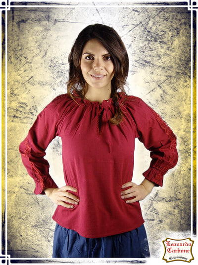 Blouse with Frill Blouses & Tunics Leonardo Carbone Red Large 
