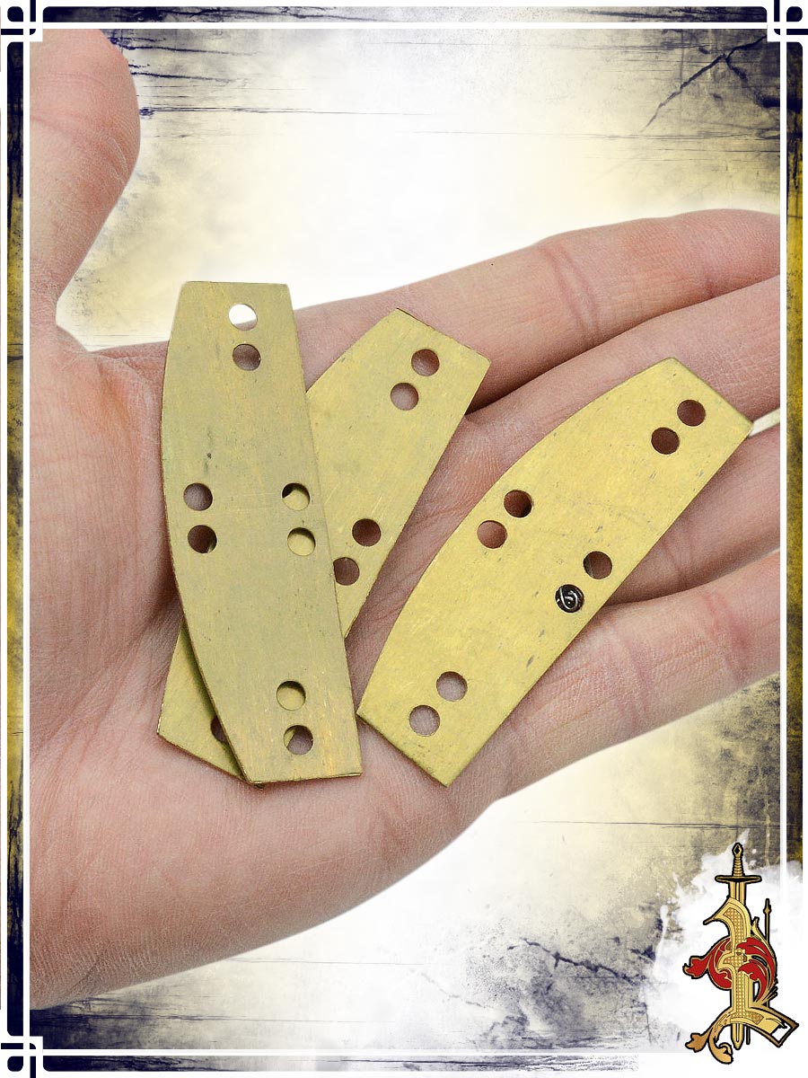 Brass Lamellar Plates 20ga - LB (Pack of 20) Scales & Straps Lord of Battles 