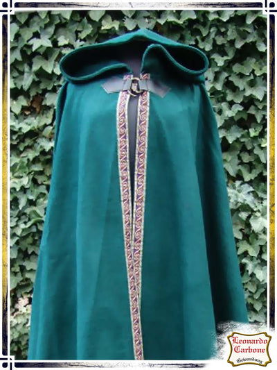 Cloak with Trims Capes Leonardo Carbone Green 