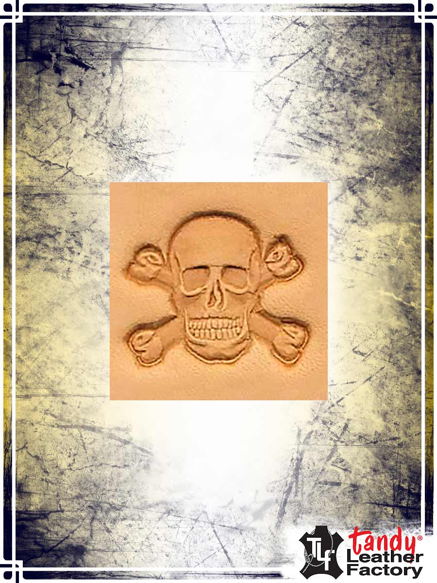 Craftool 3-D Stamp - Skull & Bones Stamping Tandy Leather 
