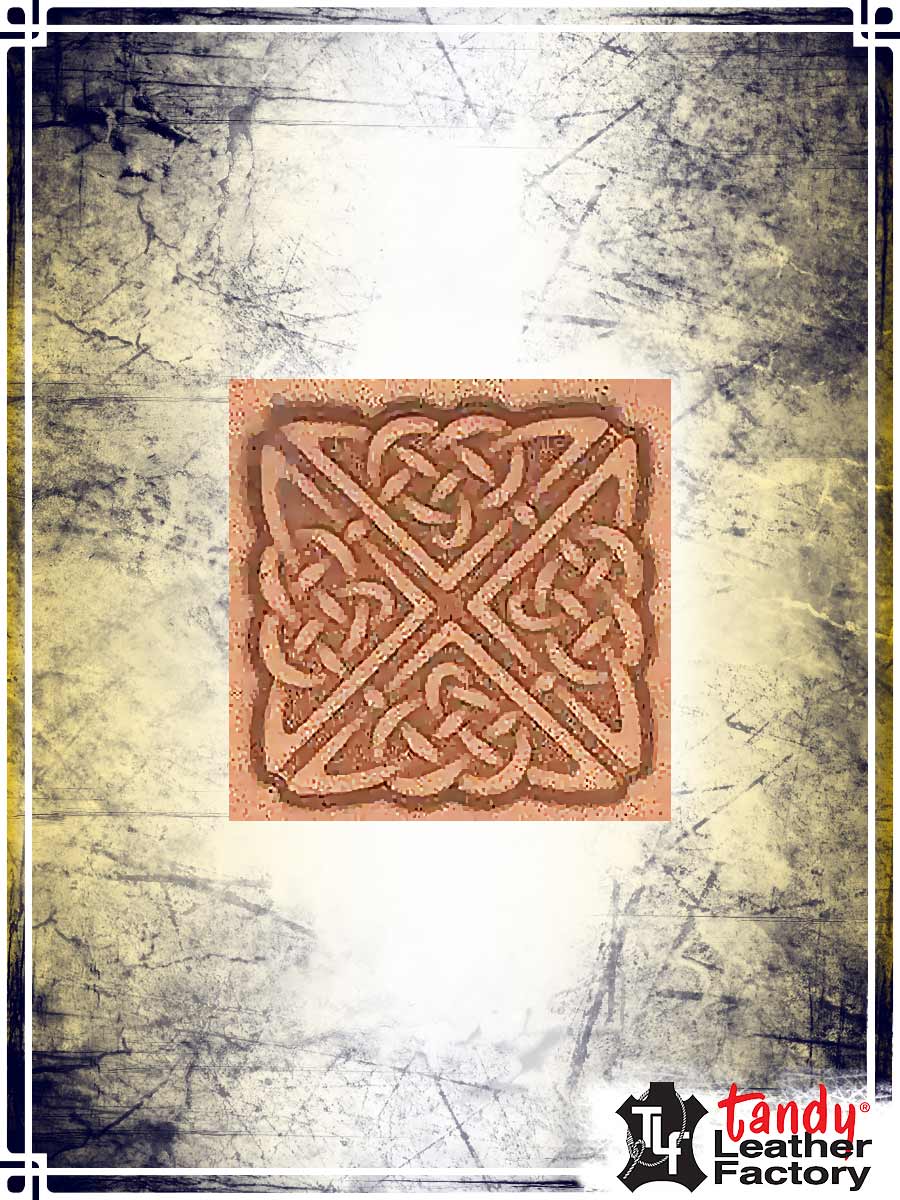 Craftool 3-D Stamp - Square Celtic Stamping Tandy Leather 