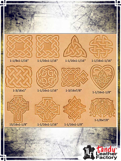 Craftool Stamp Set - Celtic (12 pieces) Stamping Tandy Leather 