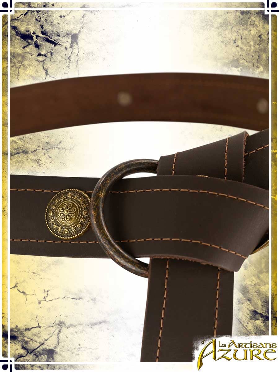 Decorated ring belt Belts Les Artisans d'Azure 