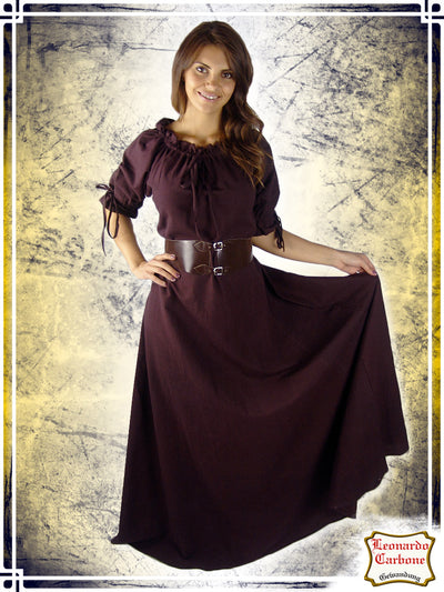 Elisa Dress Dresses Leonardo Carbone Brown Small 