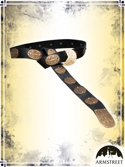 Elven Oval Belt Belts ArmStreet Black|Brass 