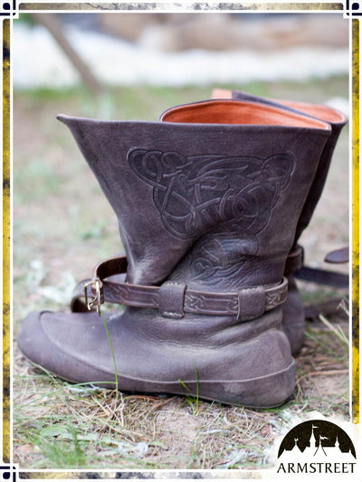 Embossed Viking Boots Footwear ArmStreet eu41 us10W us8M 