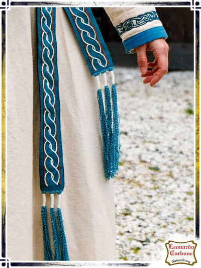 Embroidered Belt Elina Clothes Accessories Leonardo Carbone Blue 