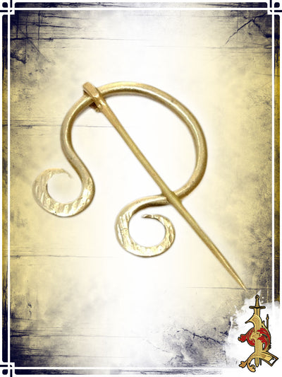 Fibula with Spiraled Ends – Brass - LB Fibulas & Brooches Lord of Battles Brass 