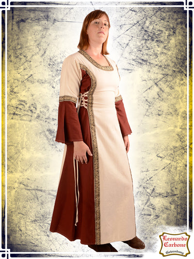 Florence Dress Dresses Leonardo Carbone Natural|Red Small 