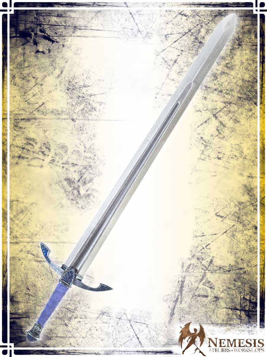Gem Slash Sword Swords Ateliers Nemesis - Artisan Sapphire Long Notched Finish