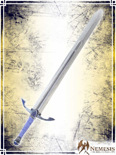 Gem Slash Sword Swords Ateliers Nemesis - Artisan Sapphire Medium Notched Finish