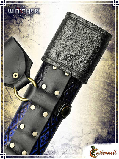 Geralt's Silver Sword Scabbard - Black/Blue - The Witcher Deluxe Scabbards Calimacil 