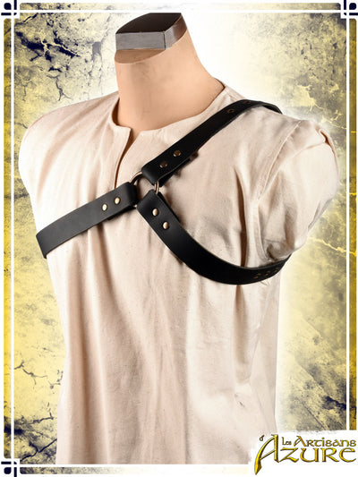 Harness in Y (Left Shoulder) Harness Les Artisans d'Azure Black Medium|Large 