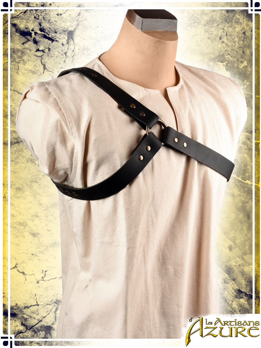 Harness in Y (Right Shoulder) Harness Les Artisans d'Azure Black Medium|Large 
