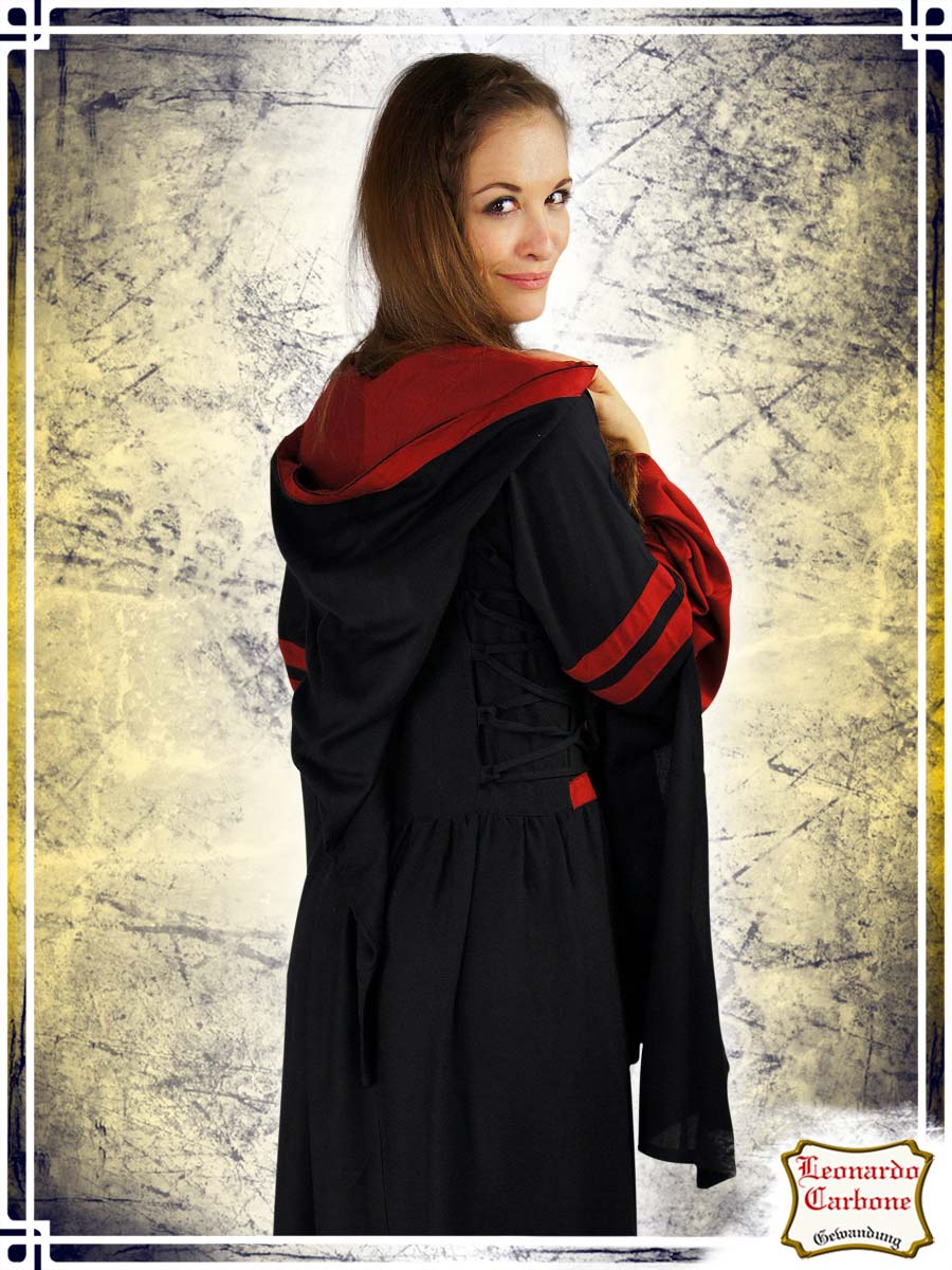 Isolde Hooded Dress Dresses Leonardo Carbone Black|Red 3XLarge 
