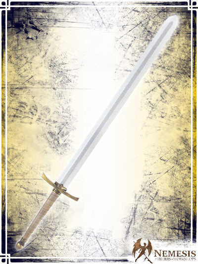 Knight's Sword Swords Ateliers Nemesis - Artisan Classic Brass Bastard Wood|Leather Handle
