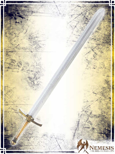 Knight's Sword Swords Ateliers Nemesis - Artisan Notched Brass Long Wooden Handle