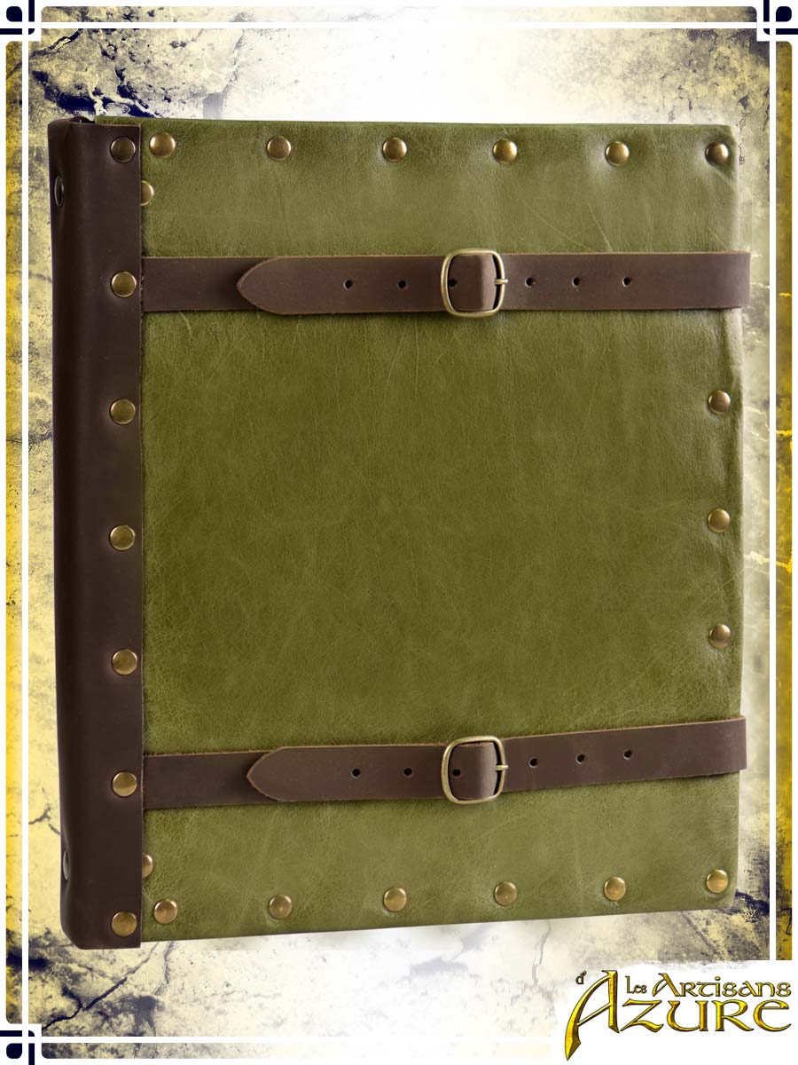 Leather Covered Binder Spellbooks Les Artisans d'Azure Green 