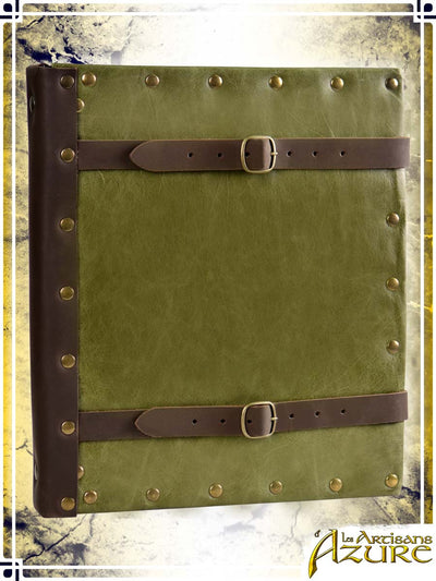 Leather Covered Binder Spellbooks Les Artisans d'Azure Green 