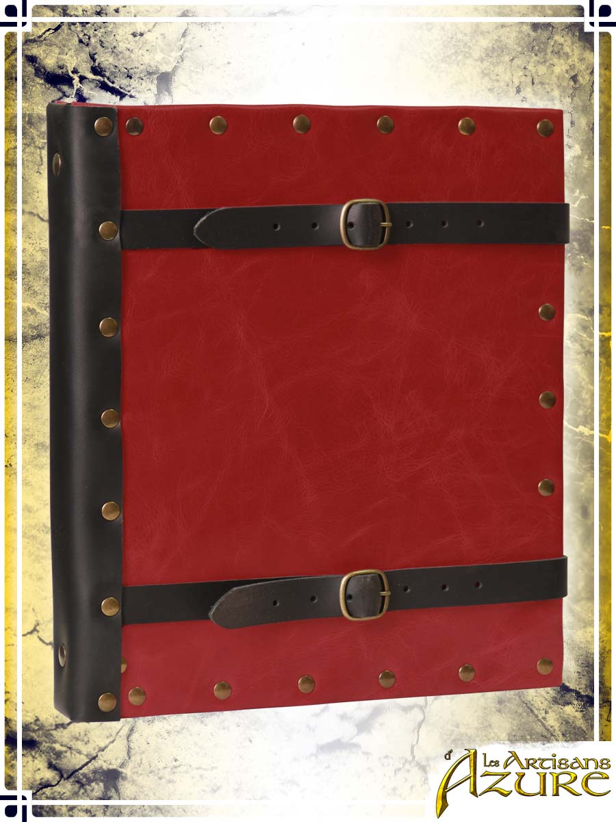 Leather Covered Binder Spellbooks Les Artisans d'Azure Red 