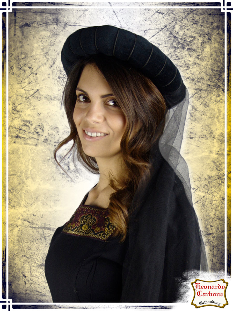 Maiden Chaplet Coifs & Hats Leonardo Carbone Black 