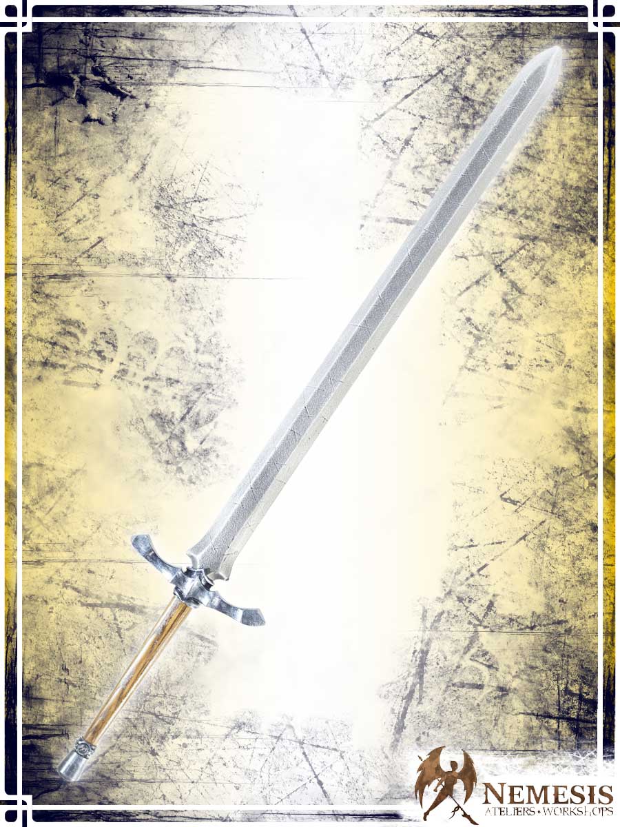 Noble's Sword Long Swords Ateliers Nemesis - Artisan Notched Steel Bastard Wooden Handle