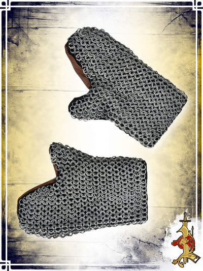 Padded Riveted Chainmail Mitten Gauntlets Chainmails Lord of Battles 