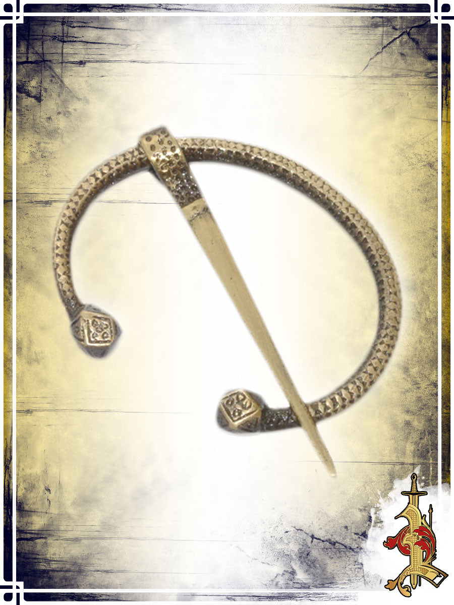 Patterned Fibula – Antiqued Brass Fibulas & Brooches Lord of Battles Brass 
