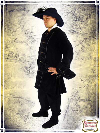 Pirate Velvet Coat Coats & Robes Leonardo Carbone Black Large 