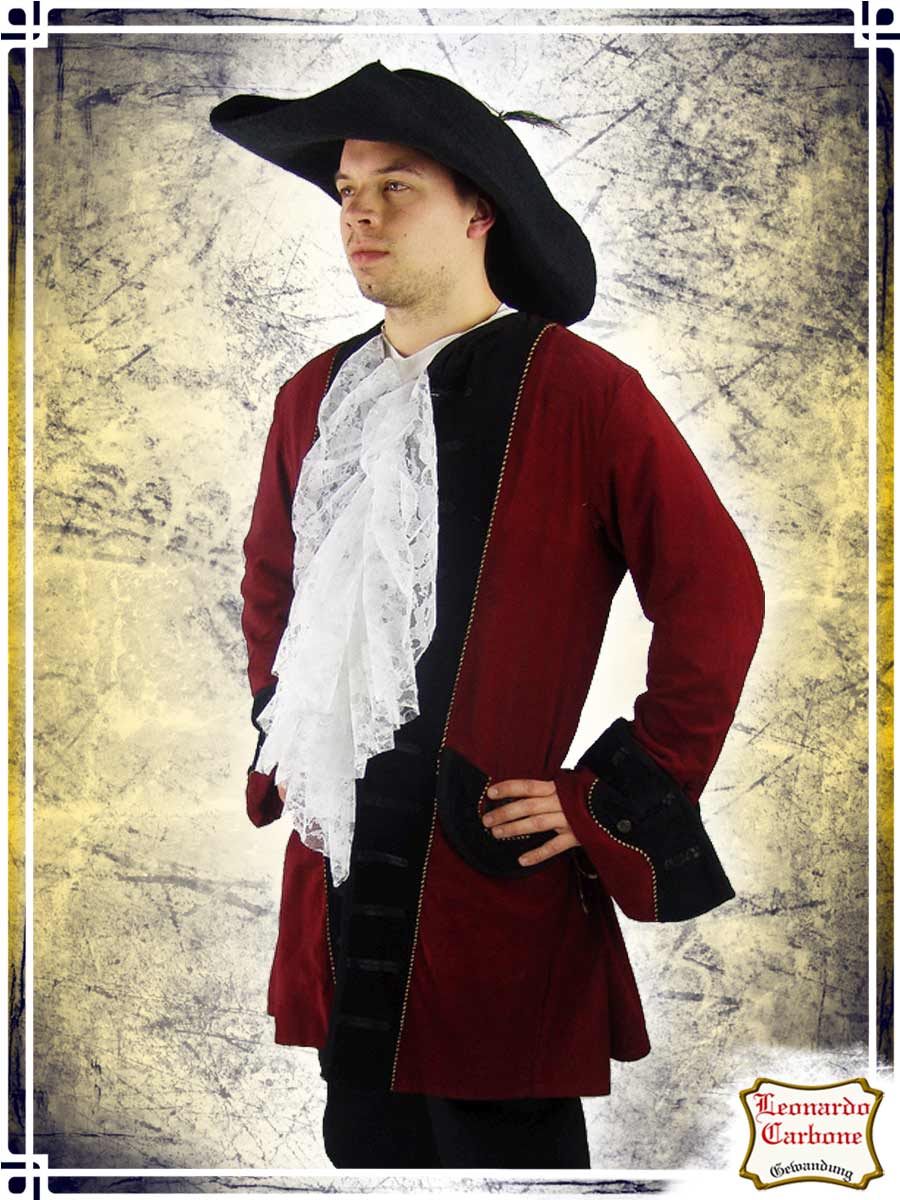 Pirate Velvet Coat Coats & Robes Leonardo Carbone Red|Black XLarge 