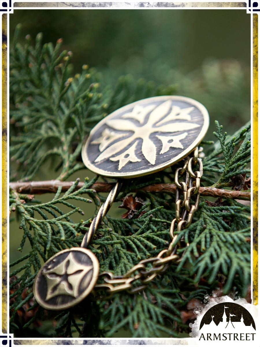 Secret Garden Cloak Pin Jewelry ArmStreet Brass 