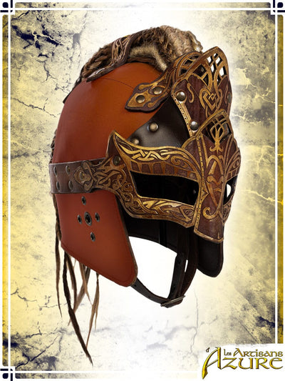 Shieldmaiden Helmet - Epic Leather Helmets Les Artisans d'Azure 