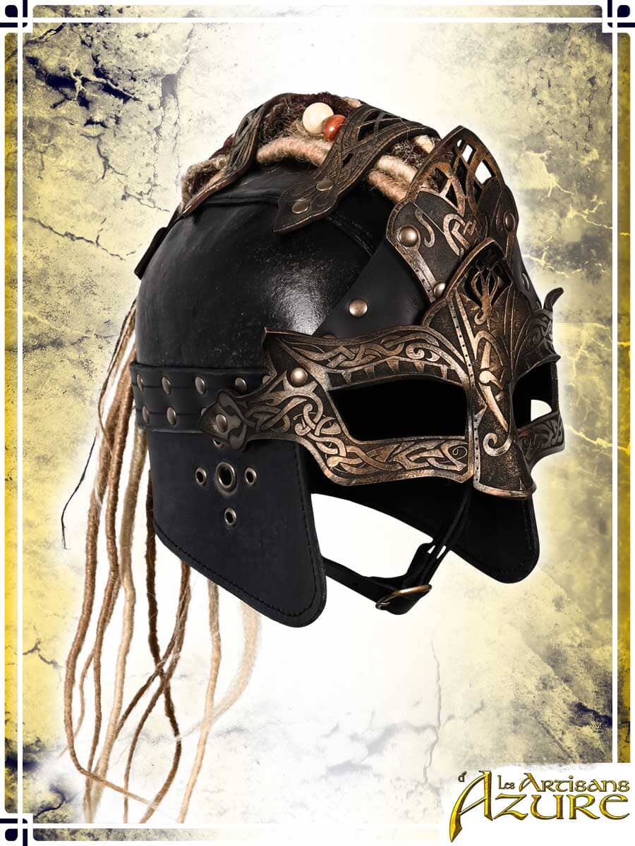 Shieldmaiden Helmet - Epic/Ashen Leather Helmets Les Artisans d'Azure 