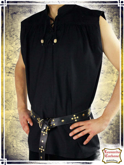 Sleeveless Shirt Shirts Leonardo Carbone Black Large 