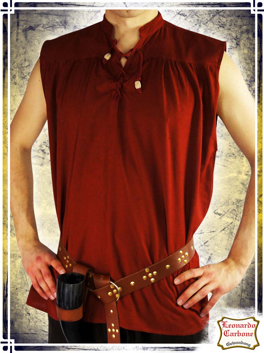 Sleeveless Shirt Shirts Leonardo Carbone Red Small 