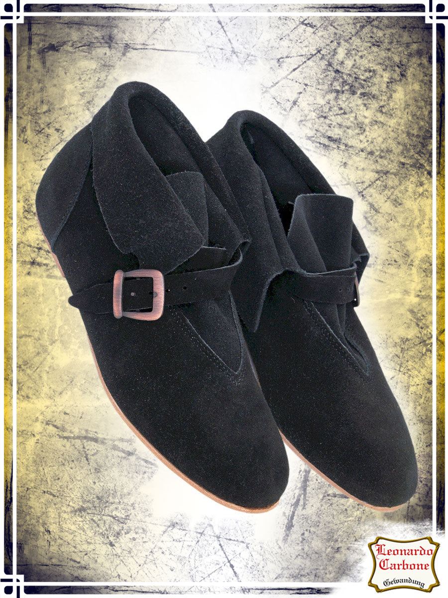 Suede Medieval Shoes Footwear Leonardo Carbone Black eu36 us5W us3M 