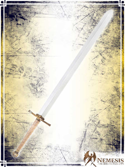 Templar's Sword Swords Ateliers Nemesis - Artisan Classic Brass Bastard Wood|Leather Handle