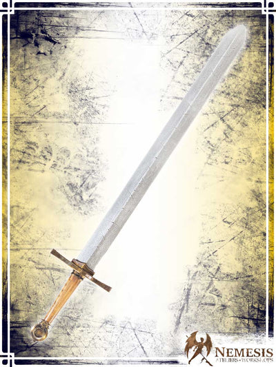 Templar's Sword Swords Ateliers Nemesis - Artisan Notched Brass Medium Wooden Handle