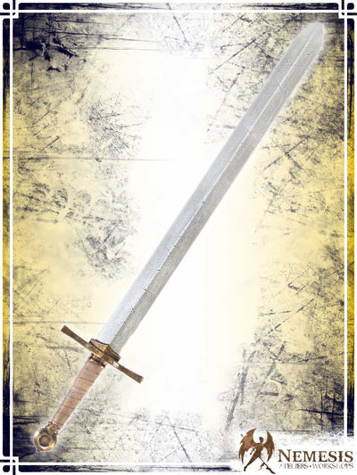 Templar's Sword Swords Ateliers Nemesis - Artisan Notched Brass Medium Wood|Leather Handle
