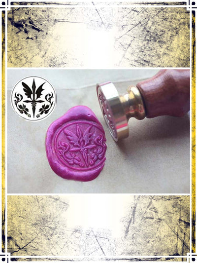 Wax Seal Stamp - Flowers & Sword Wax Seals Importation privée 