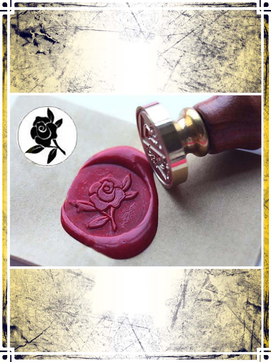 Wax Seal Stamp - Rose Flower Wax Seals Importation privée 