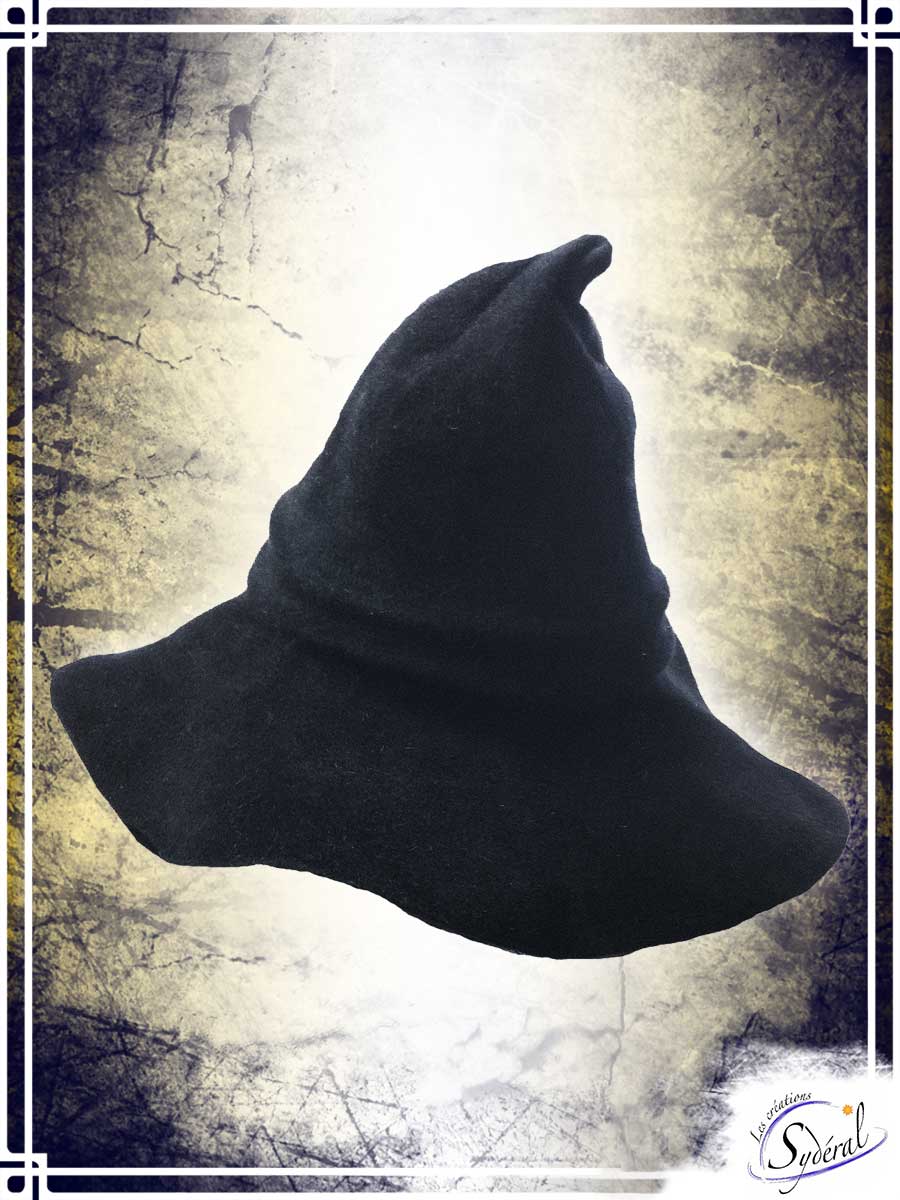 Wizard Hat Coifs & Hats Créations Sydéral Black Medium Rabbit Fur Felt